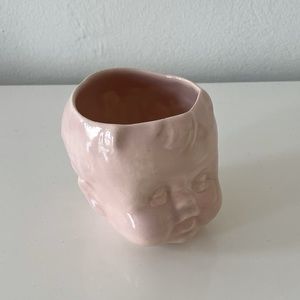 Ceramic baby head / vessel (mini planter, cup, etc!) by artist Lucy Fernandez